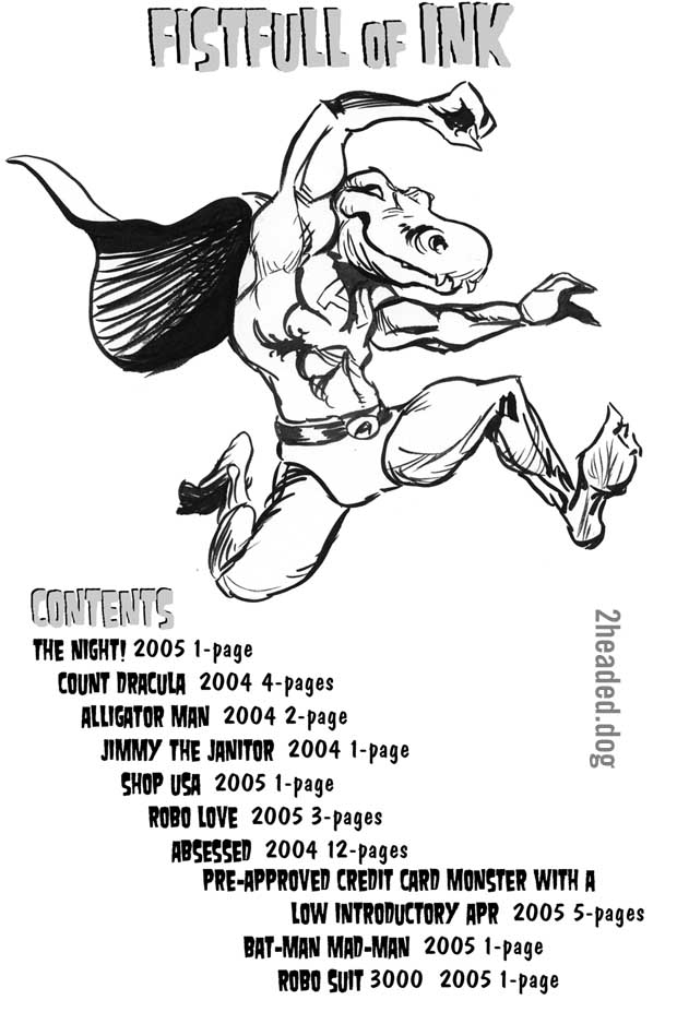 Fistful of Ink number 1 contents page